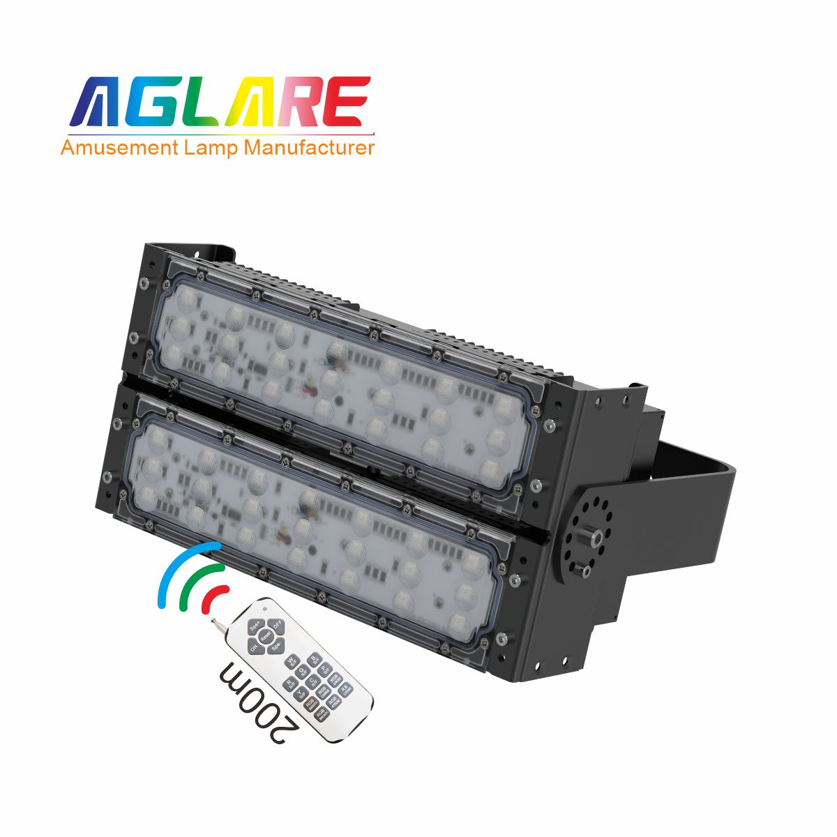 100W LED彩色泛光灯 RGB投光灯带？仄