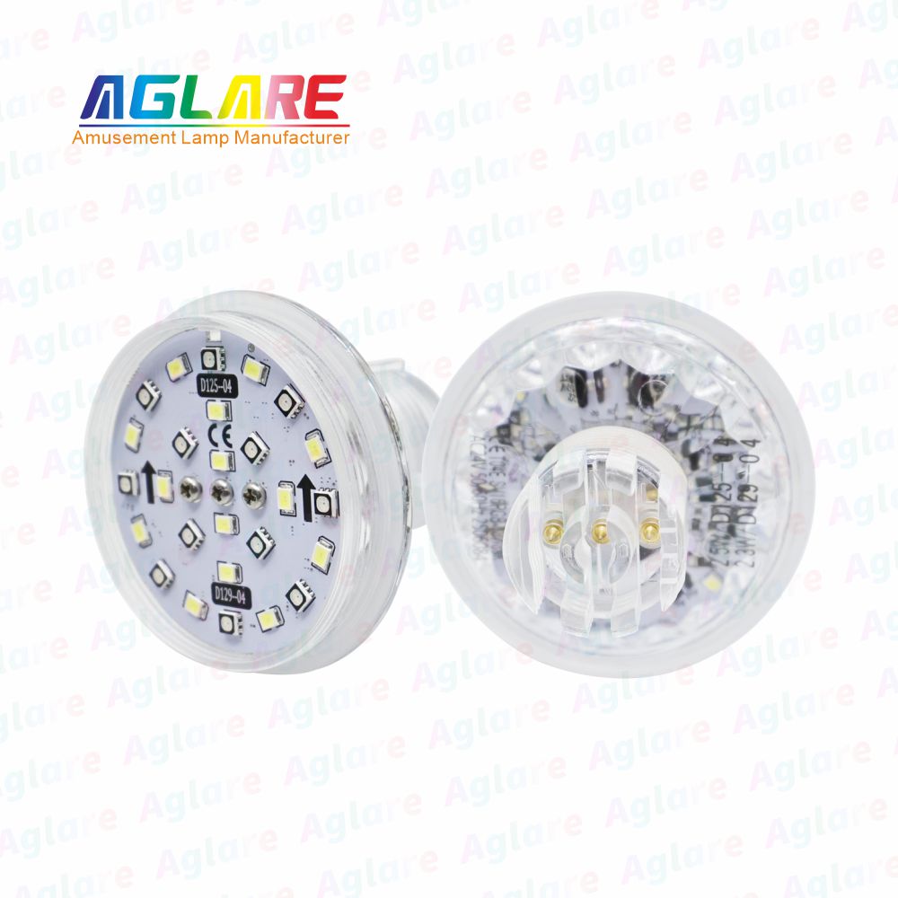 D125 + D129 自动程序 60 mm  RGB+W LED 像素 装饰灯，带 3 芯接口，适用于娱乐照明